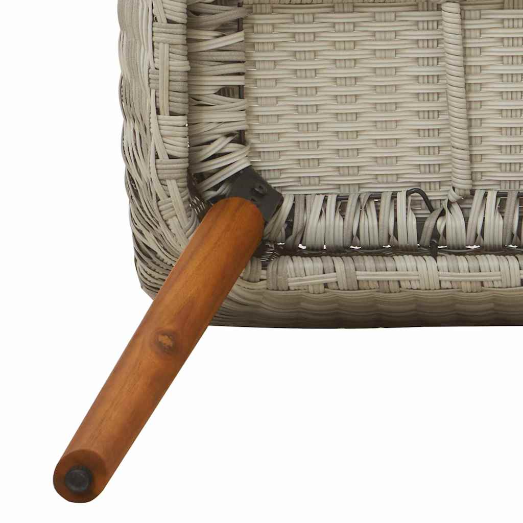 Gartenstuhl 2 pcs Hellgrau 55 x 62,5 x 82 cm Poly-Rattan