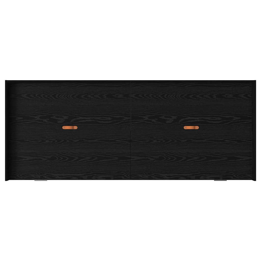 Bettrahmen Schwarz Eichen-Optik 100 x 200 cm Holzwerkstoff