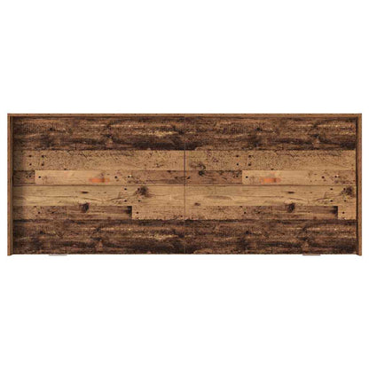 Bettrahmen mit Kopfteil Altholz 100 x 200 cm Holzwerkstoff