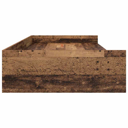 Bettrahmen mit Kopfteil Altholz 90 x 200 cm Holzwerkstoff