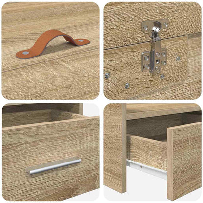 Bettrahmen mit Kopfteil Sonoma-Eiche 80 x 200 cm Holzwerkstoff