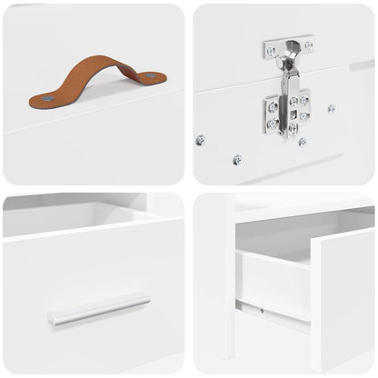 Bettrahmen mit Kopfteil Weiß 70 x 190 cm Holzwerkstoff