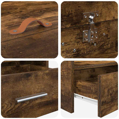 Bettrahmen mit Kopfteil Altholz 70 x 190 cm Holzwerkstoff