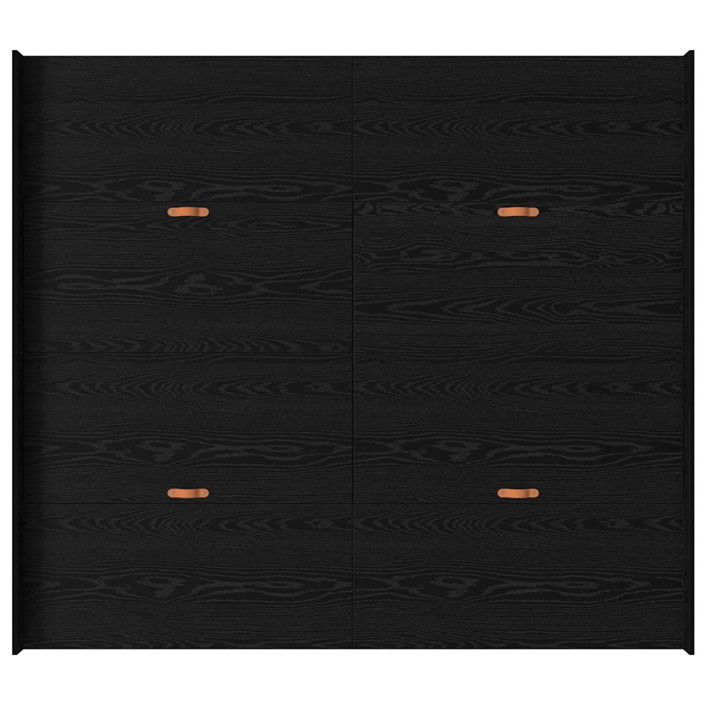 Aufbewahrungsbettgestell Schwarz Eichen-Optik 200 x 200 cm