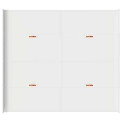 Aufbewahrungsbettgestell Weiß 180 x 200 cm Holzwerkstoff