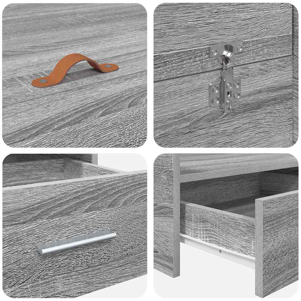 Aufbewahrungsbettgestell Graues Sonoma 180 x 200 cm