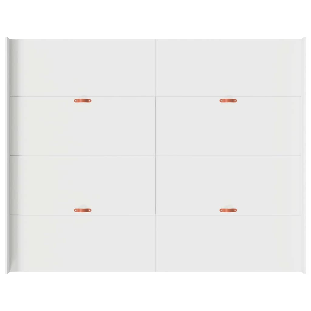 Aufbewahrungsbettgestell Weiß 160 x 200 cm Holzwerkstoff