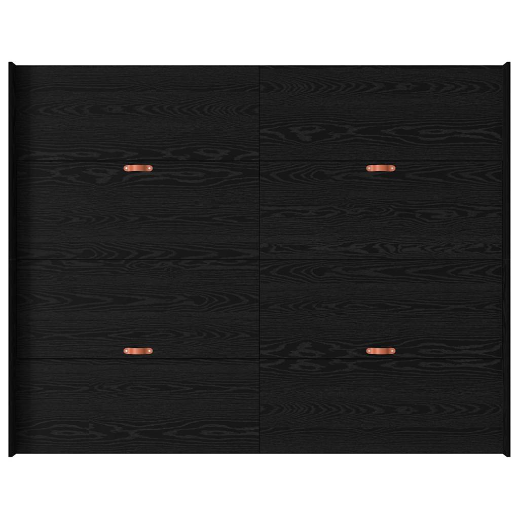 Aufbewahrungsbettgestell Schwarz Eichen-Optik 160 x 200 cm