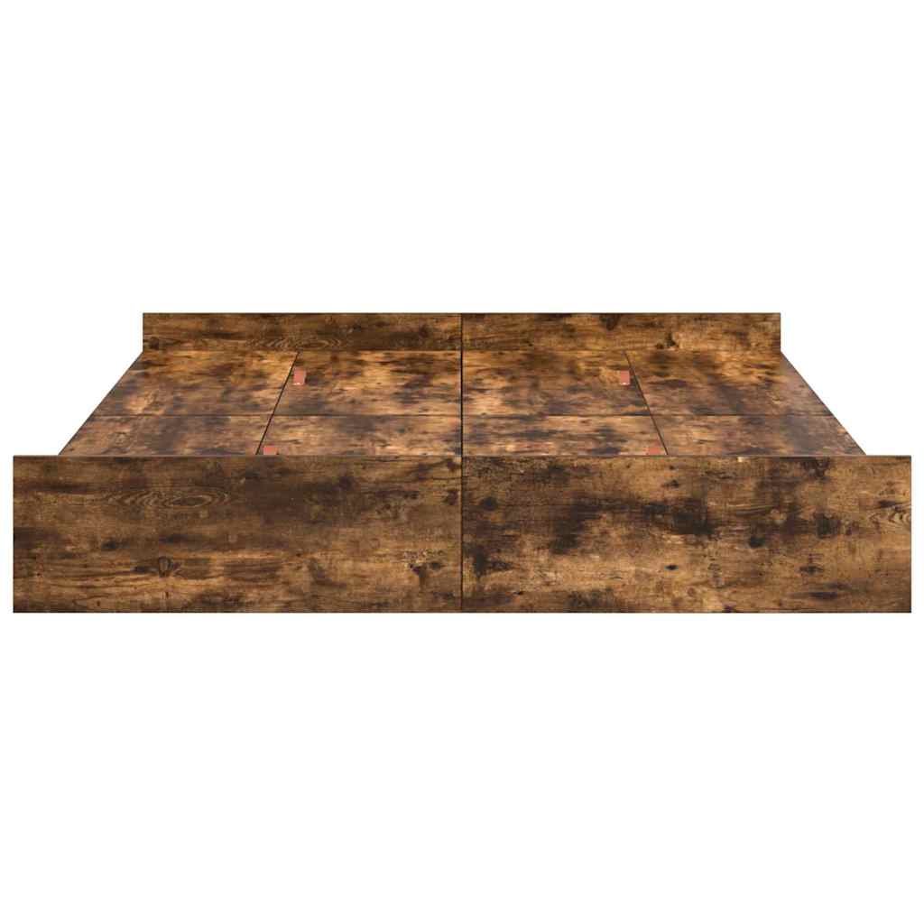 Aufbewahrungsbettgestell Geräucherte Eiche 160 x 200 cm