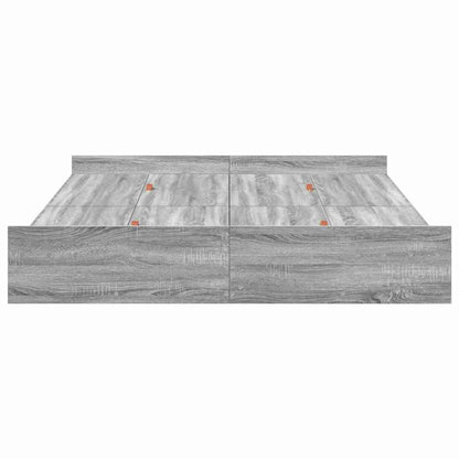 Aufbewahrungsbettgestell Graues Sonoma 160 x 200 cm