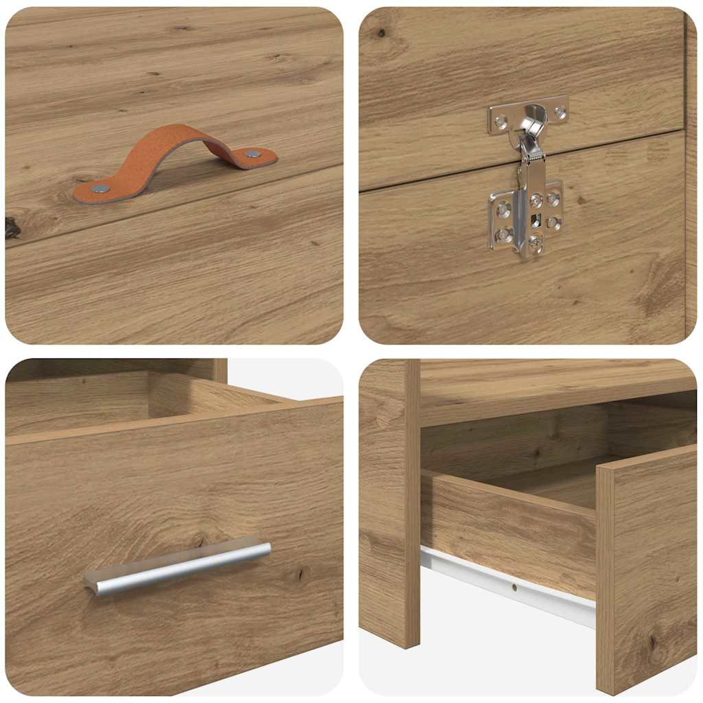 Aufbewahrungsbettgestell Artisan-Eiche 140 x 200 cm