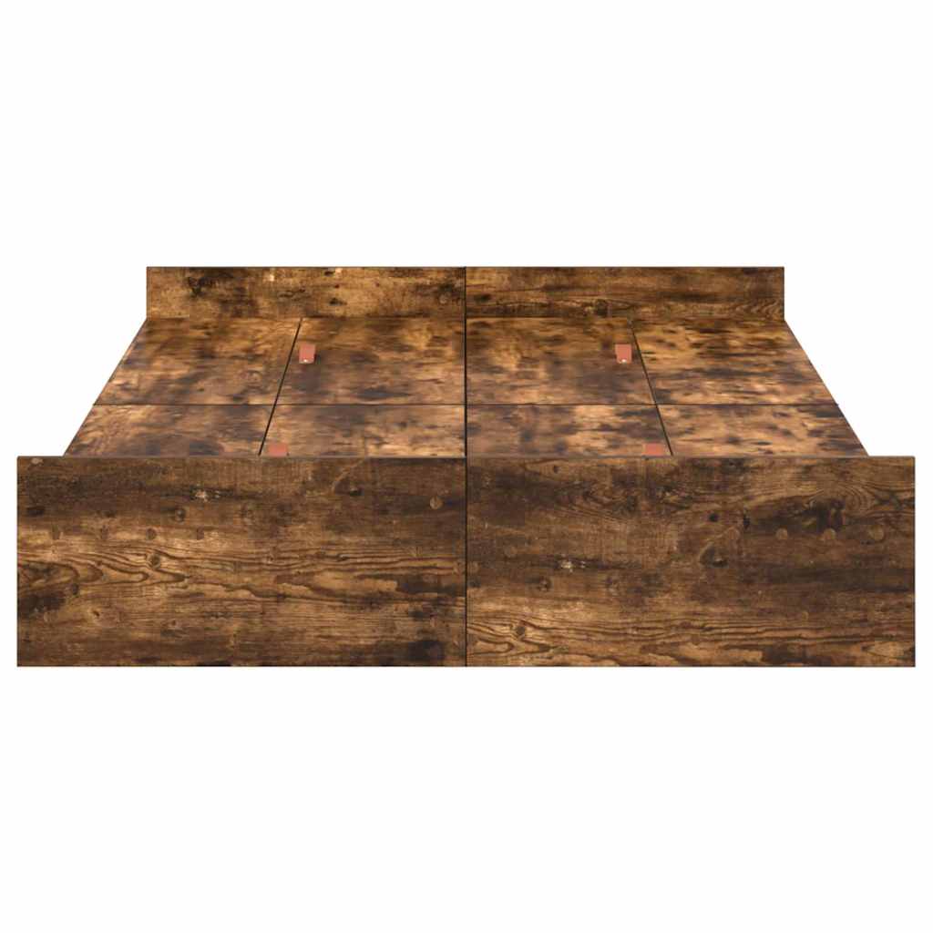 Aufbewahrungsbettgestell Geräucherte Eiche 120 x 200 cm