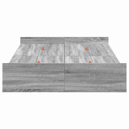 Aufbewahrungsbettgestell Graues Sonoma 120 x 200 cm