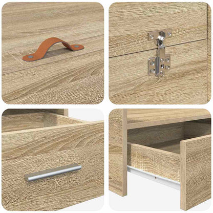 Aufbewahrungsbettgestell mit Kopfteil Sonoma-Eiche 140 x 190 cm