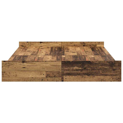 Aufbewahrungsbettgestell Altholz 140 x 190 cm Holzwerkstoff