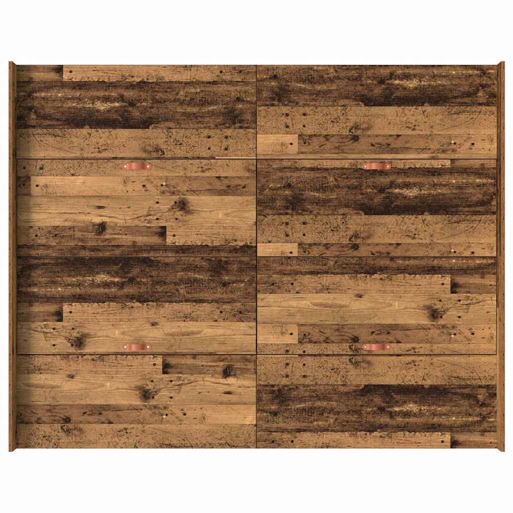 Aufbewahrungsbettgestell Altholz 140 x 190 cm Holzwerkstoff