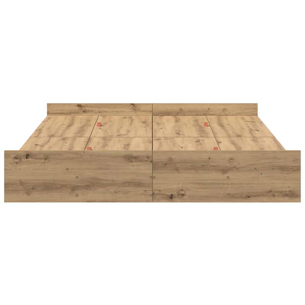 Aufbewahrungsbettgestell Artisan-Eiche 140 x 190 cm