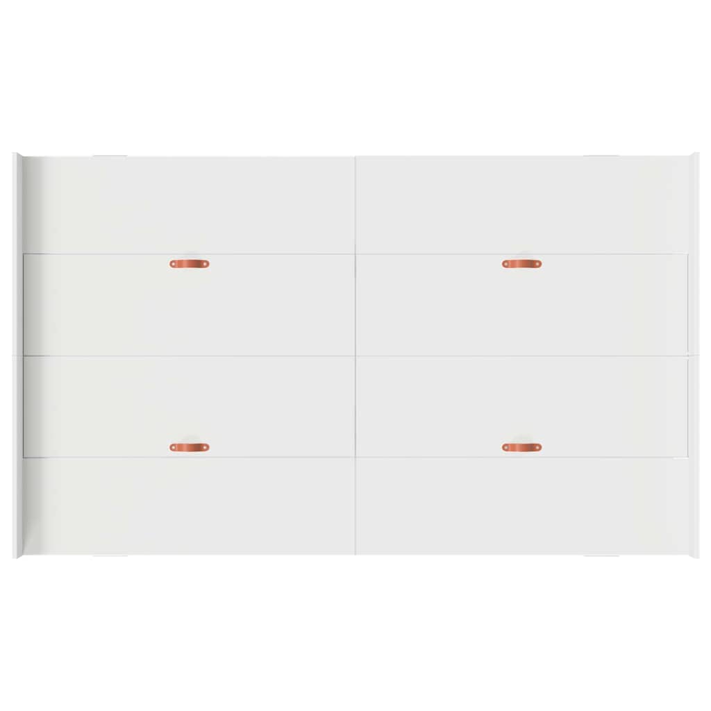 Aufbewahrungsbettgestell Weiß 120 x 190 cm Holzwerkstoff