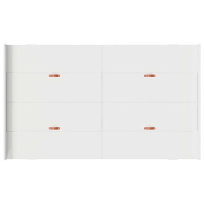 Aufbewahrungsbettgestell Weiß 120 x 190 cm Holzwerkstoff