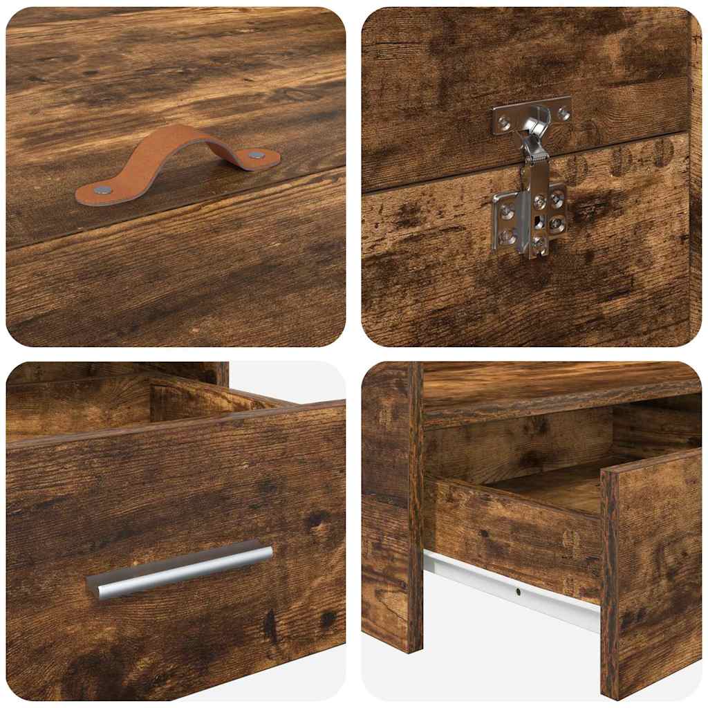 Aufbewahrungsbettgestell Geräucherte Eiche 120 x 190 cm