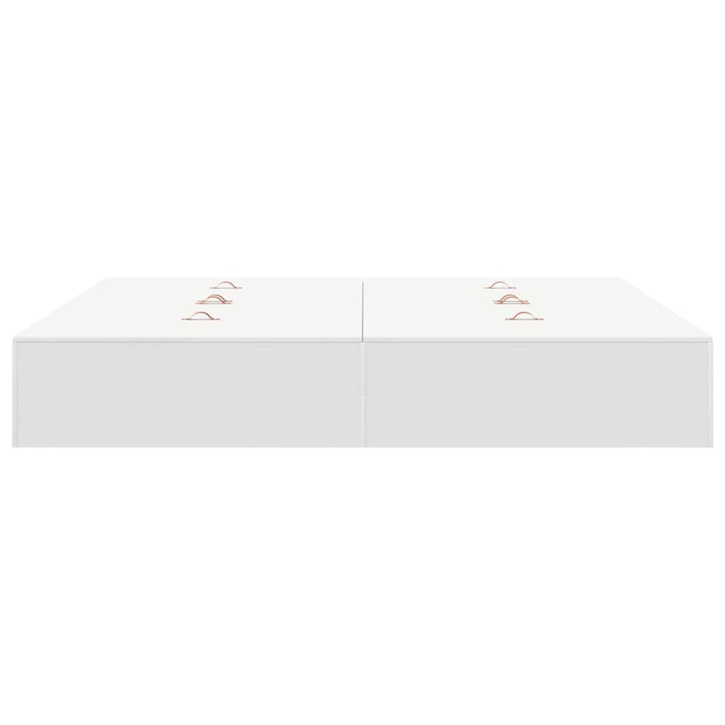 Aufbewahrungsbettgestell Weiß 180 x 200 cm Holzwerkstoff