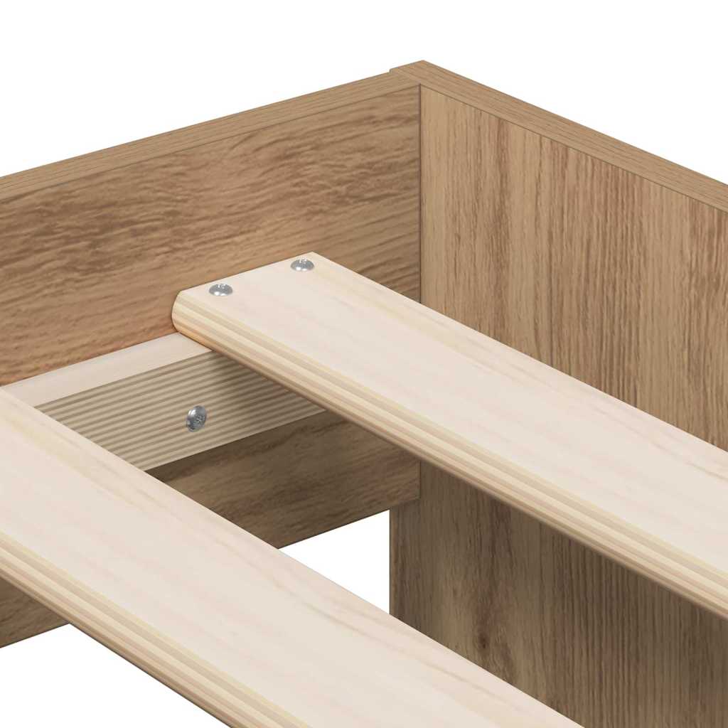 Aufbewahrungsbettgestell Artisan-Eiche 75 cm Holzwerkstoff