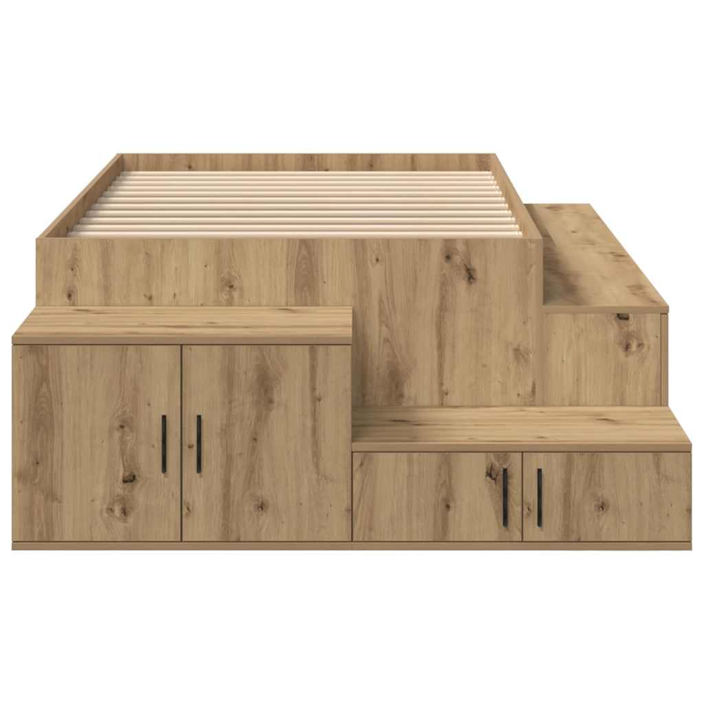 Aufbewahrungsbettgestell Artisan-Eiche 75 cm Holzwerkstoff