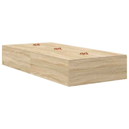 Aufbewahrungsbettgestell Sonoma-Eiche 80 cm Holzwerkstoff