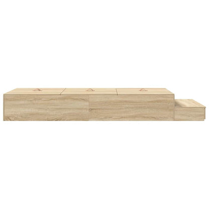 Aufbewahrungsbettgestell Sonoma-Eiche 80 cm Holzwerkstoff