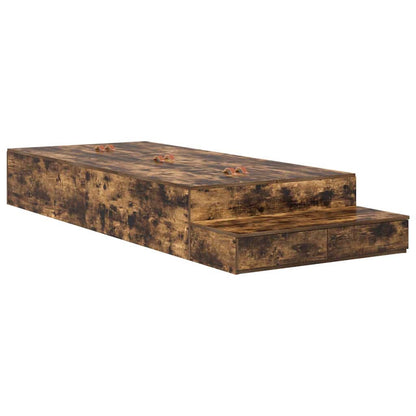 Aufbewahrungsbettgestell Geräucherte Eiche 80 cm Holzwerkstoff