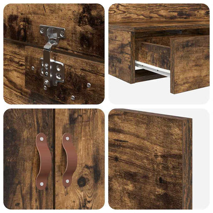 Aufbewahrungsbettgestell Geräucherte Eiche 120 cm Holzwerkstoff