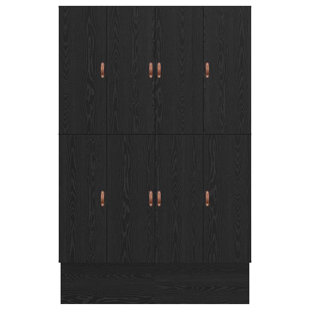 Aufbewahrungsbettgestell Schwarz Eichen-Optik 150 cm