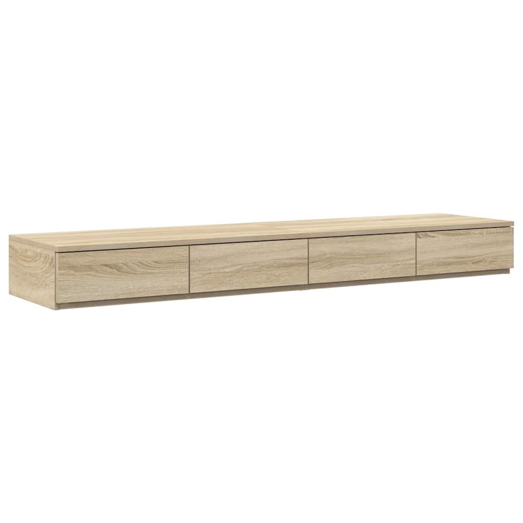 Aufbewahrungsbettgestell Sonoma-Eiche 150 cm Holzwerkstoff
