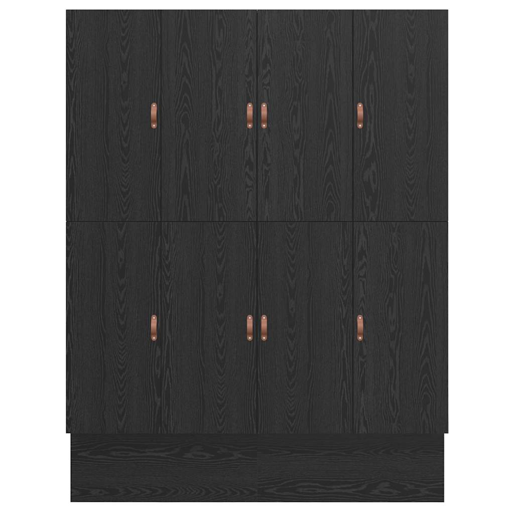 Aufbewahrungsbettgestell Schwarz Eichen-Optik 180 cm