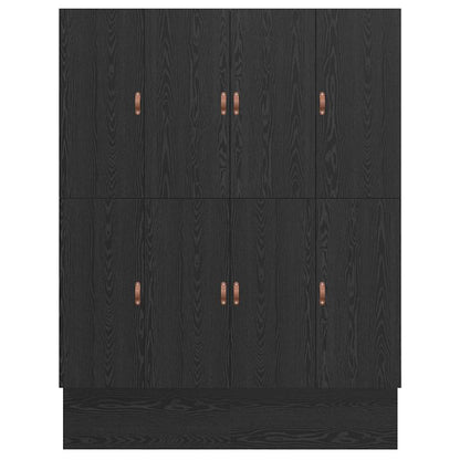 Aufbewahrungsbettgestell Schwarz Eichen-Optik 180 cm