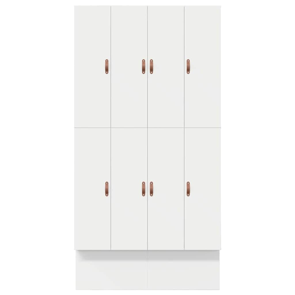 Aufbewahrungsbettgestell mit Speicher Weiß 120 cm Holzwerkstoff