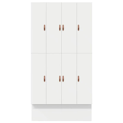 Aufbewahrungsbettgestell mit Speicher Weiß 120 cm Holzwerkstoff