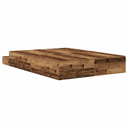 Aufbewahrungsbettgestell Altholz 140 cm Holzwerkstoff