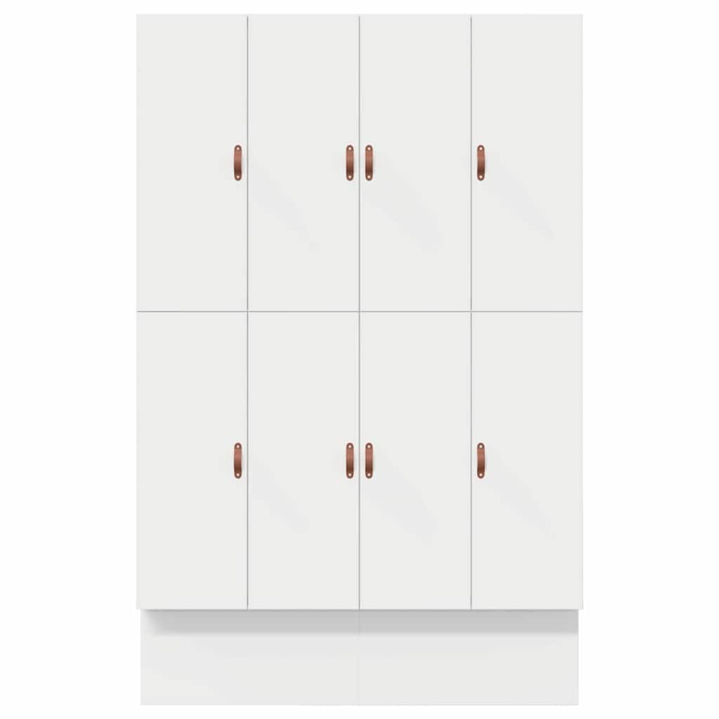 Aufbewahrungsbettgestell mit Speicher Weiß 135 cm Holzwerkstoff