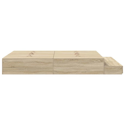 Aufbewahrungsbettgestell Sonoma-Eiche 135 cm Holzwerkstoff