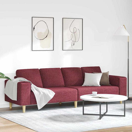 Sofa Set Weinrot Stoff