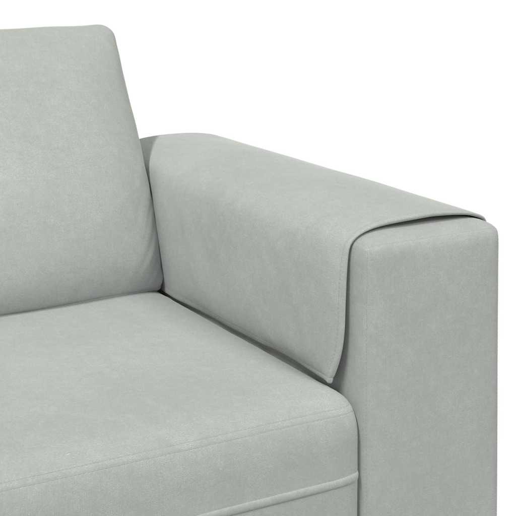 Sofa Set Hellgrau Samt