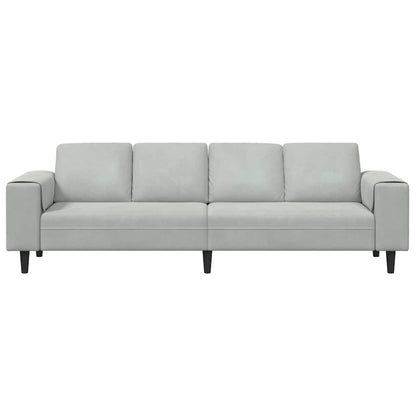 Sofa Set Hellgrau Samt