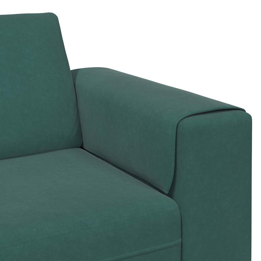 Sofa Set Dunkelgrün Samt