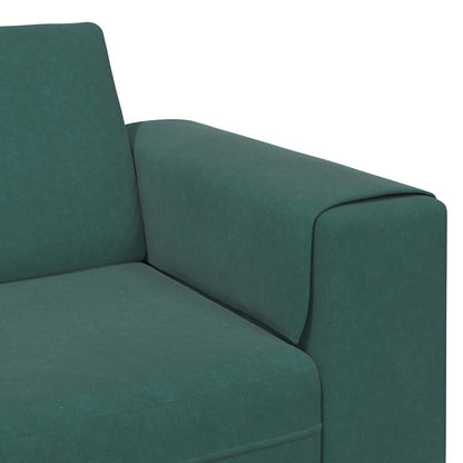 Sofa Set Dunkelgrün Samt