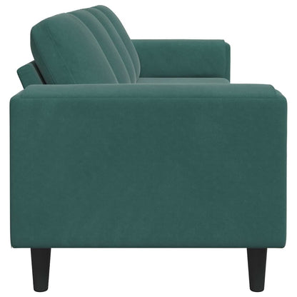 Sofa Set Dunkelgrün Samt