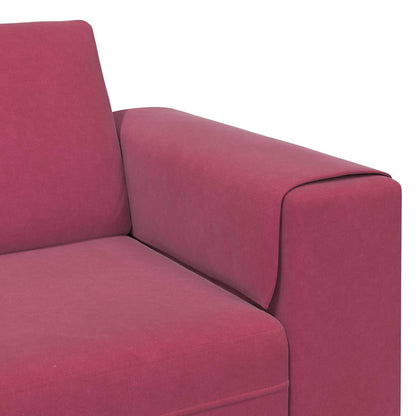 Sofa Set Weinrot Samt