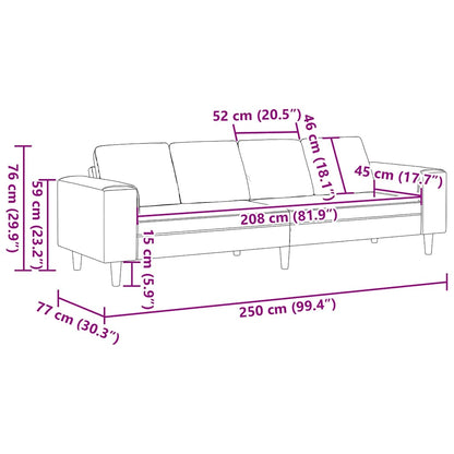 Sofa Set Weinrot Samt