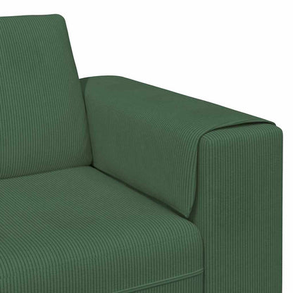 Stoffsofa mit Kissen Dunkelgrün 208 cm Cordstoff