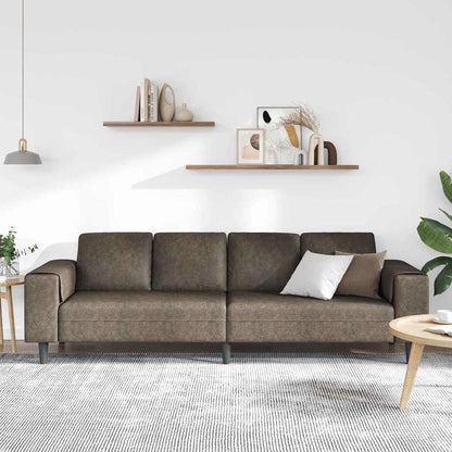 Sofa Set Dunkelgrau Faux Wildleder